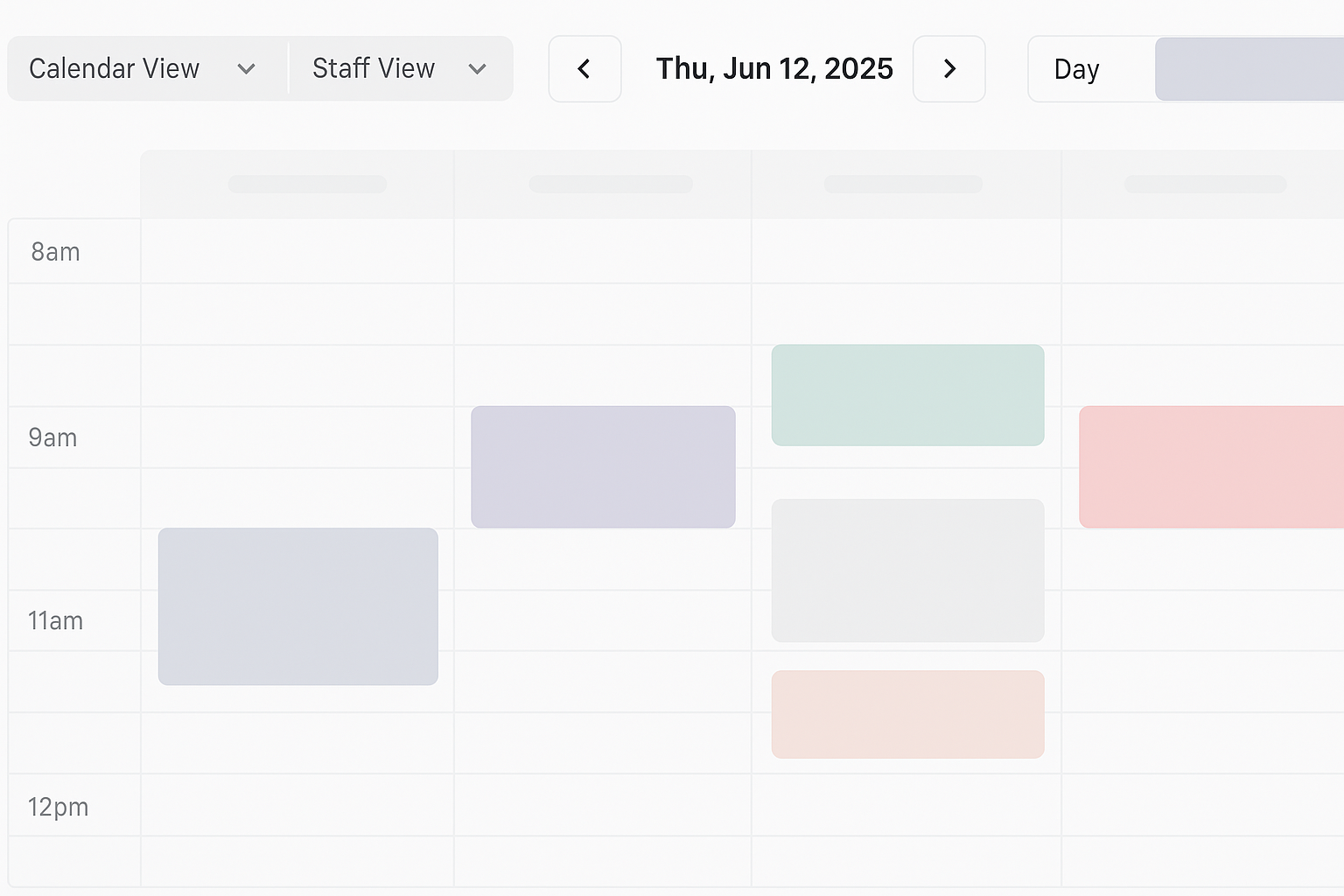 Jadwalak calendar interface showing daily schedule view